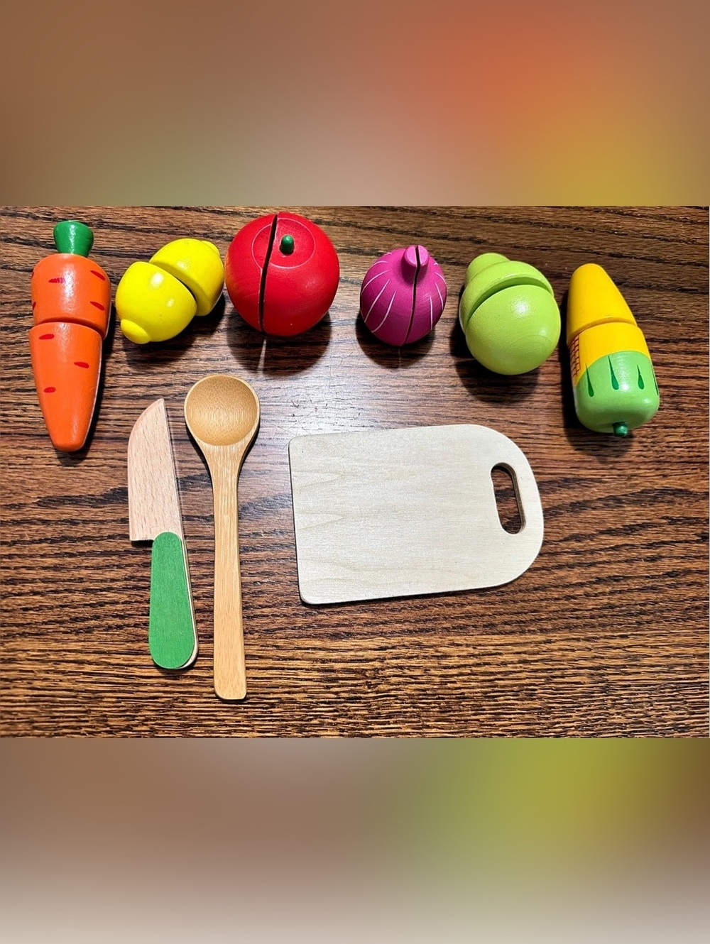 Wooden vegetables cutting toy kitchen Set